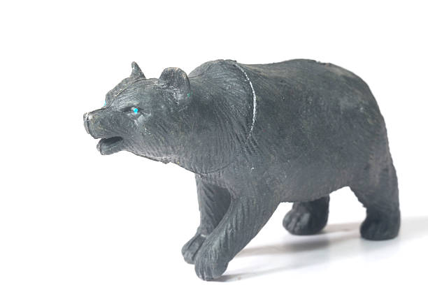 istock toy of black bear isolated white 610132748