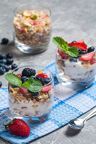 istock Homemade yogurt with baked granola 610133672