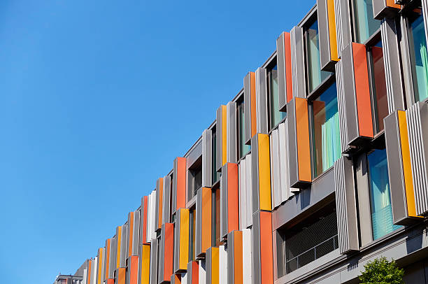 istock Colorful facade of a modern building 610134866