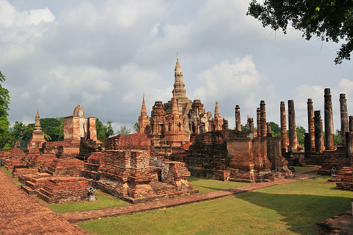 The Kingdom of Sukhothai was an early kingdom in the area around the city Sukhothai, in north central Thailand. The Kingdom existed from 1238 until 1583. The old capital, now 12 km outside of New Sukhothai in Tambon Mueang Kao, is in ruins and has been designated as a UNESCO World Heritage historical park.