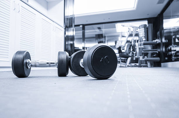istock Fitness club in luxury hotel interior. 610136976