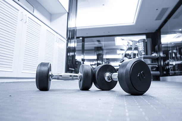 istock Fitness club in luxury hotel interior. 610137496