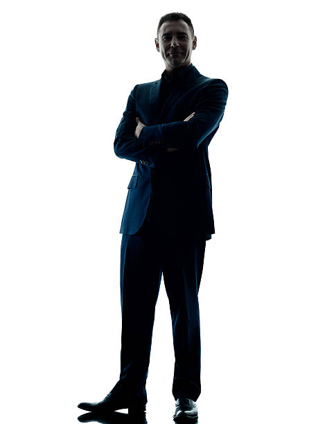 istock business man standing silhouette isolated 610138802
