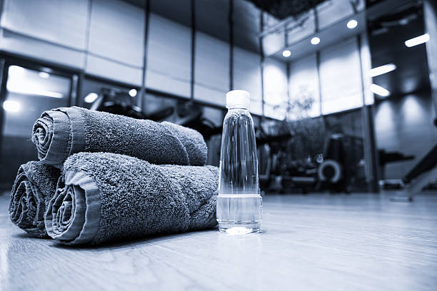 istock Fitness club in luxury hotel interior. 610139604