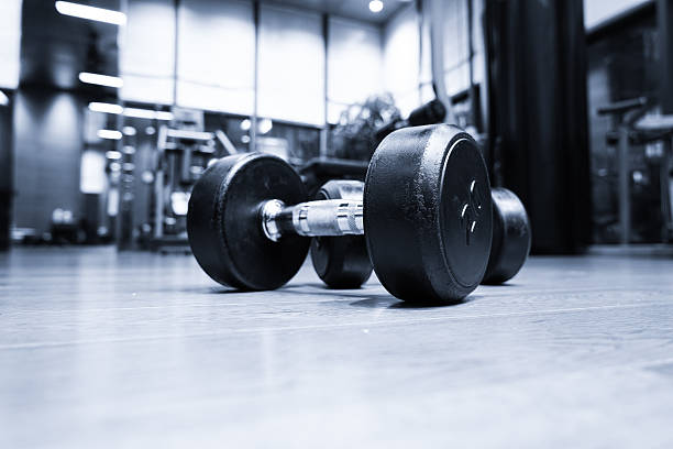 istock Fitness club in luxury hotel interior. 610141112