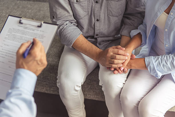 istock Couple at the psychotherapist 610142522