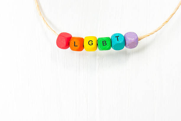 istock Word LGBT rainbow colors on cubes 610143332