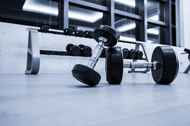 istock Fitness club in luxury hotel interior. 610143530