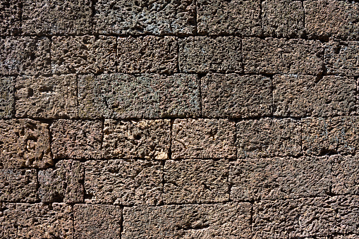 Background Brick texture wall of the Angkor Wat
