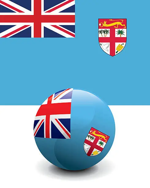 Vector illustration of Crystal Ball Flag - Fiji