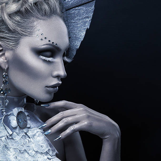 istock Closeup portrait of winter queen 610146516