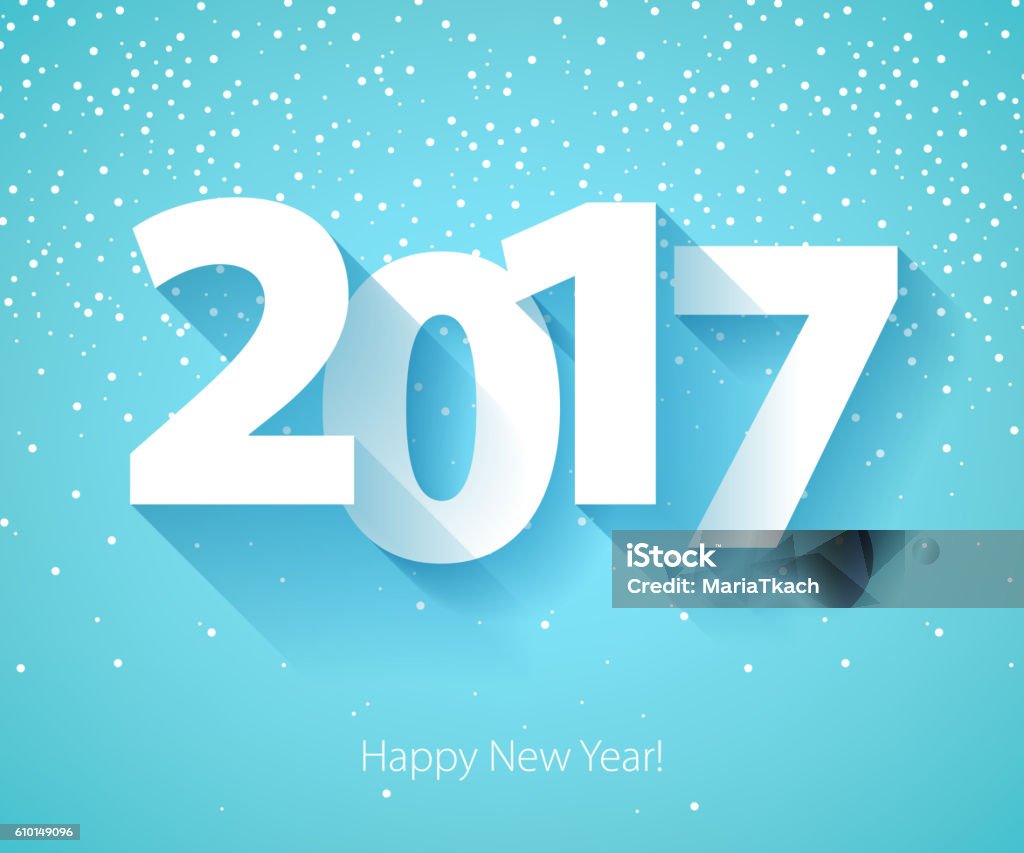 Heureuse nouvelle année 2017-plan. - clipart vectoriel de 2017 libre de droits