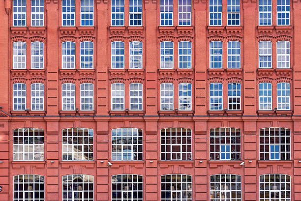 istock Red brick facade, Moscow, Russia 610149304