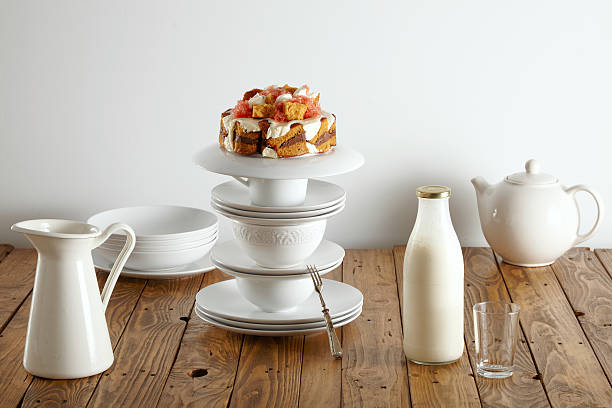 istock Beautiful dessert presented on a pyramid of teaware 610149704