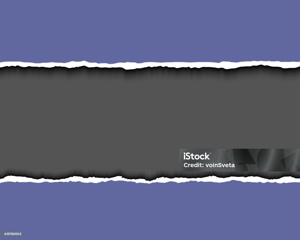 Violet Ripped Paper Violet Torn Paper With Dark Copy Space Realistic Vector Illustration ...