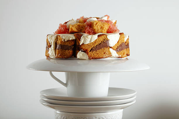 istock Beautiful dessert presented on a pyramid of teaware 610150618