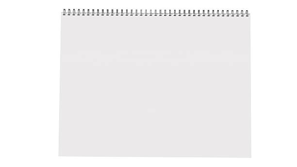 istock Blank white spiral bound paper drawing pad  isolated on white 610151164