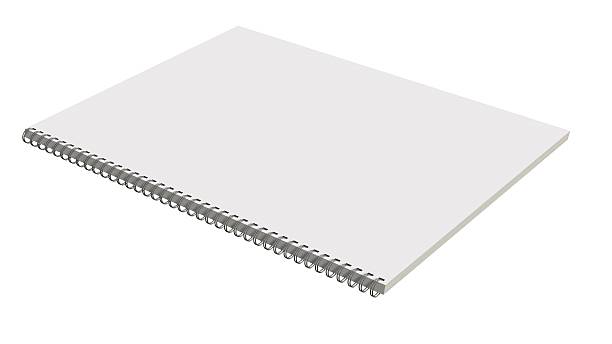 istock Blank white spiral bound paper drawing pad  isolated on white 610151274