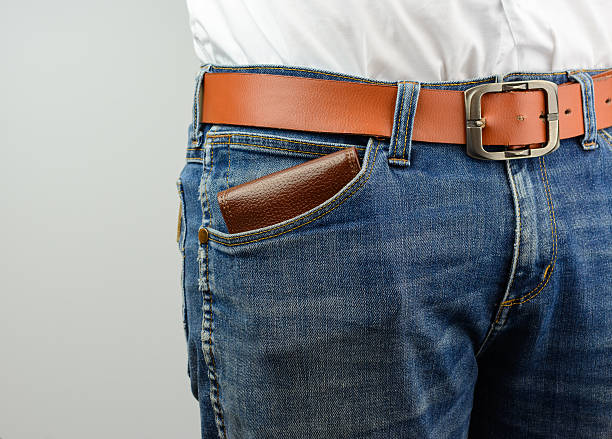 istock Wallet in the font pocket. 610151470