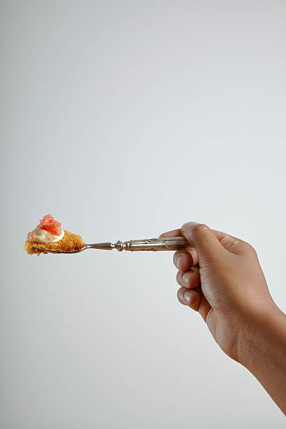 Eating cake with a fork