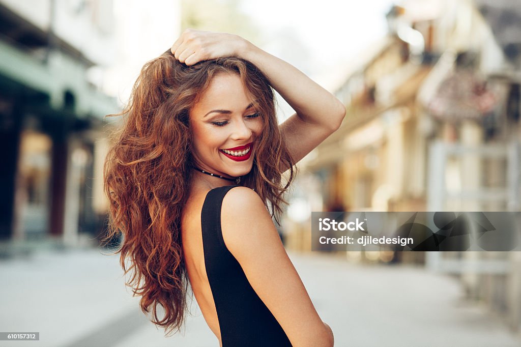 Portrait of a beautiful young happy women Adult Stock Photo
