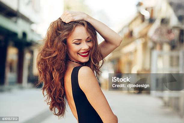 Portrait Of A Beautiful Young Happy Women Stock Photo - Download Image Now - Adult, Adults Only, Beautiful People