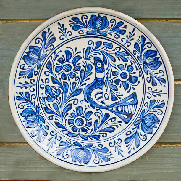 pottery porcelain on white background.