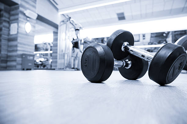 istock Fitness club in luxury hotel interior. 610158878
