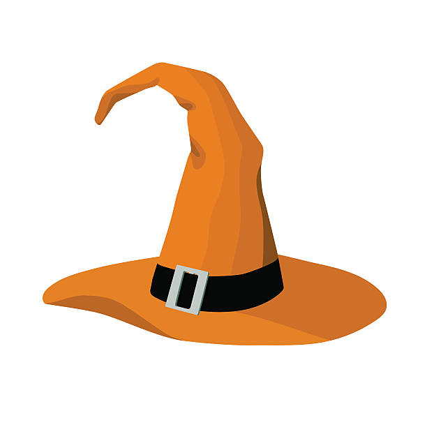 witch hat stylized cartoon vector illustration vector art illustration