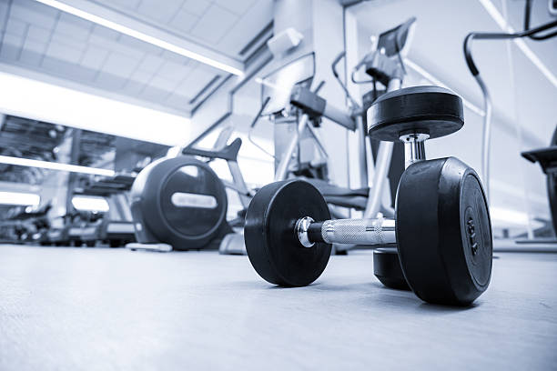 istock Fitness club in luxury hotel interior. 610159982