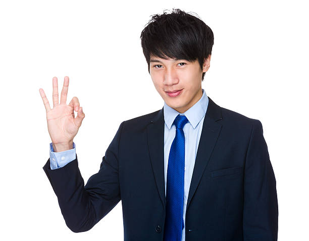 istock Businessman making ok sign 610161796