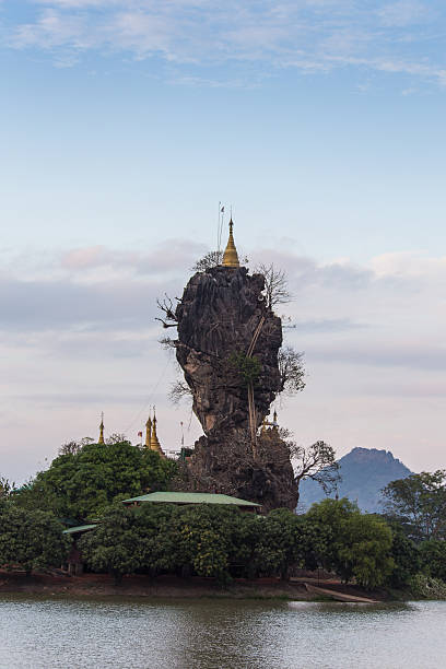 istock Golden Rock stupa in Myanmar. 610162166