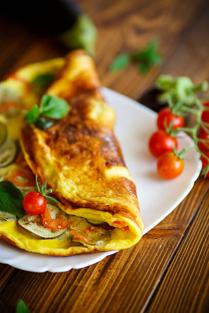 istock fried omelet with eggplant and tomatoes 610217356