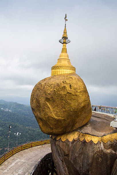 istock Golden Rock stupa in Myanmar. 610218466