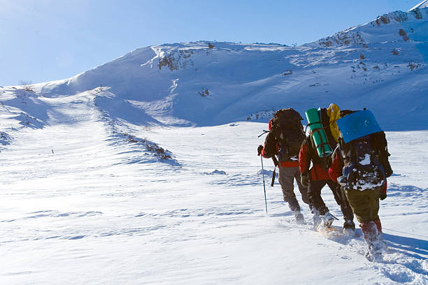 istock Hiker are in winter mountains 610220856