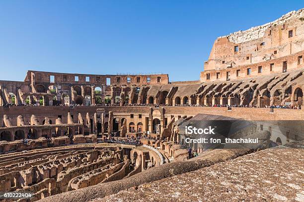 The View Inside Of The Colosseum Stock Photo - Download Image Now - Amphitheater, Antique, Architecture