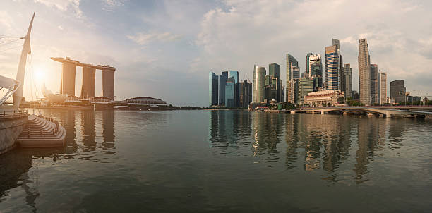 istock Panoramic View of Singapore morning 610222914