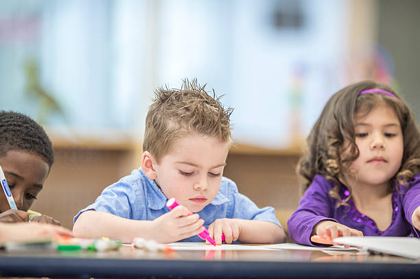 istock Coloring Pictures in Class 610224574