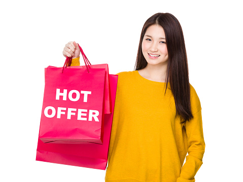 Woman holding shopping bags