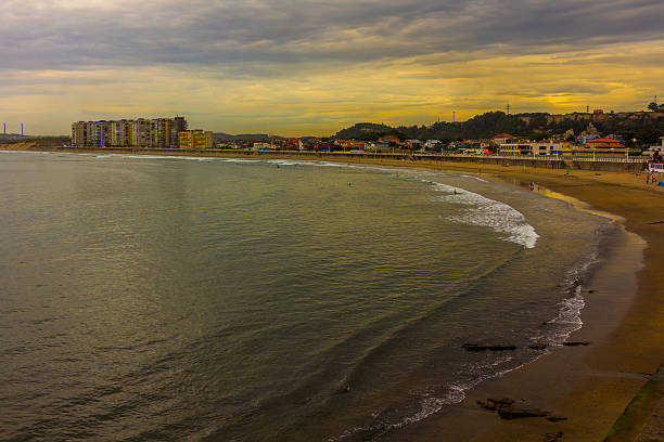 istock Beach in rainy day in Asturias, Spain 610225680