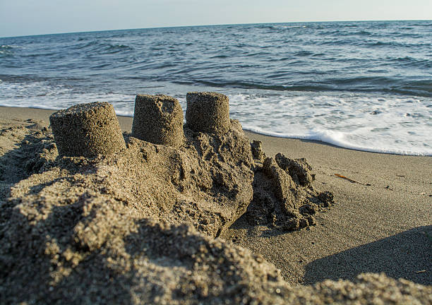 istock Castle made of sand in bad shape 610226144