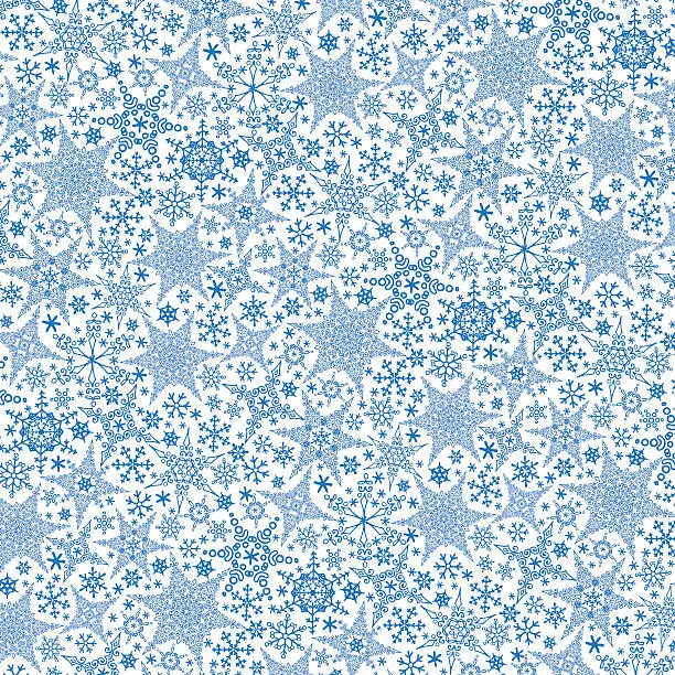 Vector illustration of Snowflakes pattern background.Winter crystal stars