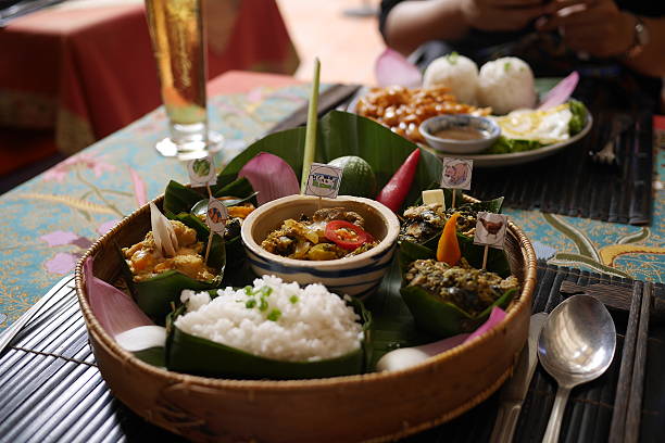 Asian food, Cambodia food - August Asian food, Cambodia food - amok cambodian culture stock pictures, royalty-free photos & images