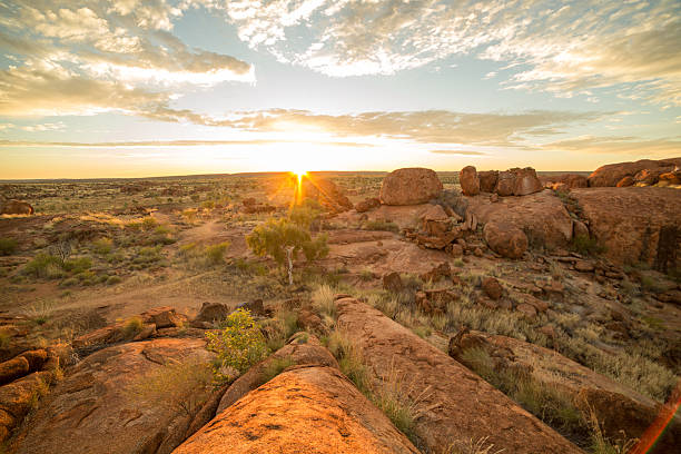 istock Devil's Marbles at sunrise, Northern Territory, Australia 610232978