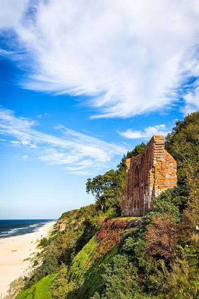 Polish seashore in Trzesacz, Baltic sea 