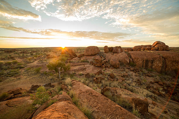 istock Devil's Marbles at sunrise, Northern Territory, Australia 610234178