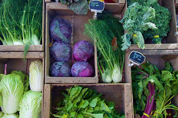 farmer's markets vegetables stock photo