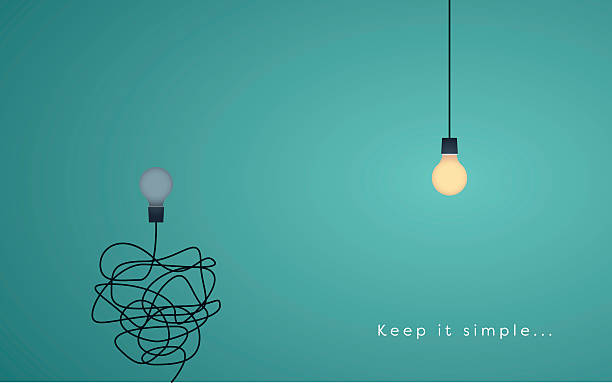 Keep it simple business concept for marketing, creativity, project management. vector art illustration