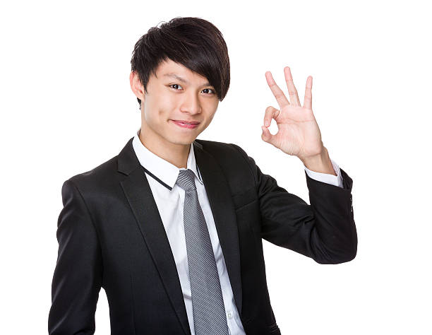istock Businessman making ok sign 610240790