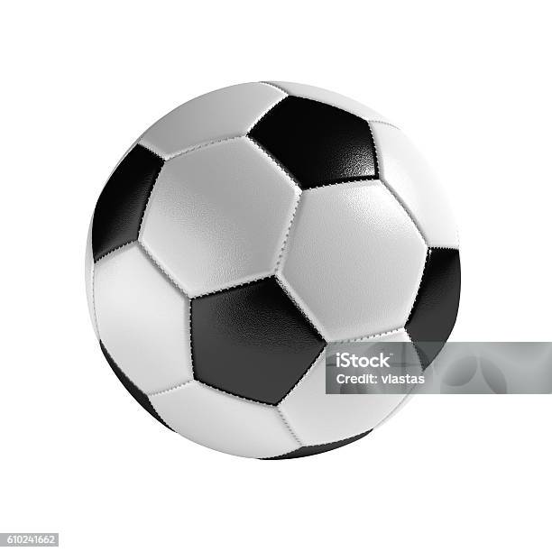 Fußball Isoliert Auf Weißem Hintergrund Stockfoto und mehr Bilder von Fußball-Spielball - Fußball-Spielball, Fußball, Spielball